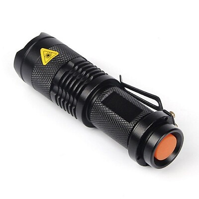 #ad Mini Flashlight LED Torch AA 14500 Adjustable Zoom Focus Torch Lamp Waterproof $9.90