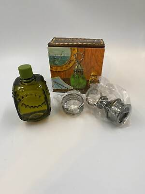 #ad Vintage 70s Avon Whale Oil Lantern Mens Oland After Shave Decanter amp; Box $15.90