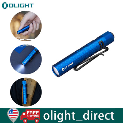 #ad Olight I3T EOS 180 Lumen EDC Flashlight Blue Handheld Small Bright Powerful Gift $17.99