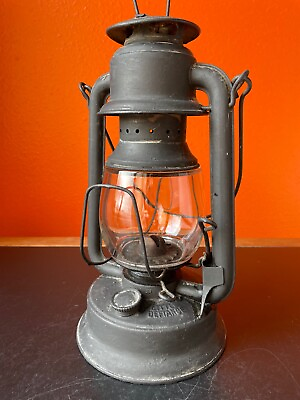 #ad #ad Vintage Embury Little Defiance No1 kerosene Lantern globe Warsaw NY camping barn $42.99