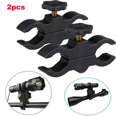 #ad Torch Laser Rifle Scope Light Clamp Dual Holes Mount Holder for Flashlight Sight $6.99