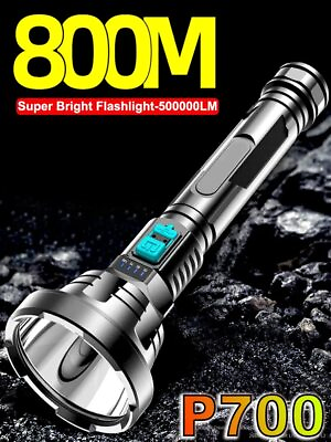 #ad Super Bright 1200000LM Torch 8 LED Flashlight USB Rechargeable Tactical Lights $9.99