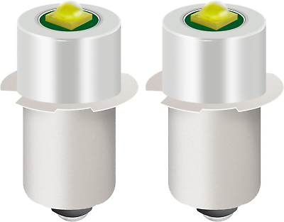 #ad 2 Pack LED Flashlight Bulb with 18V 12V 19.2V 6 24 Volt and 3W 247LM and PR2 $14.13