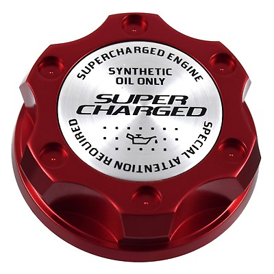 #ad Red Oil Filler Cap With Super Charged Emblem For Chrysler Jeep Dodge Ram Mopar $34.95