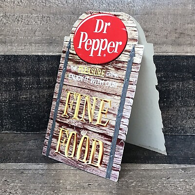 #ad Vintage DR PEPPER Folding Paper Restaurant Table Diner Advertisement Tower $19.95