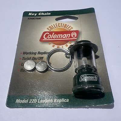 #ad Coleman Lantern Key Chain Light Green Working Replica Vintage Model 220 $20.00
