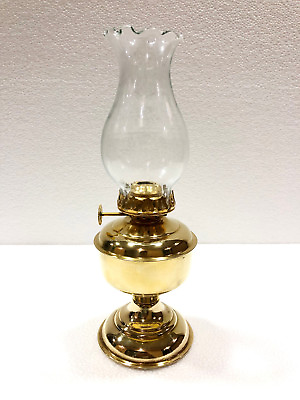 #ad Hurricane Oil Lantern Shiny Gold Brass Vintage Style Lamp Home Decorative $42.50