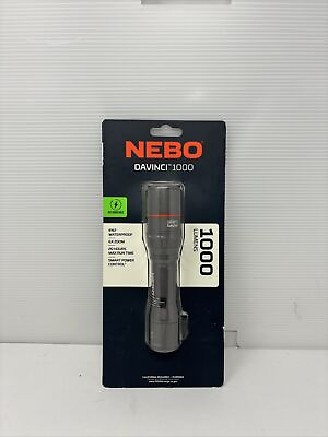 #ad #ad NEBO NEB FLT 0013 DAVINCI 1000 Rechargeable ALUMINUM Flashlight 1000 Lumens NEW $37.99