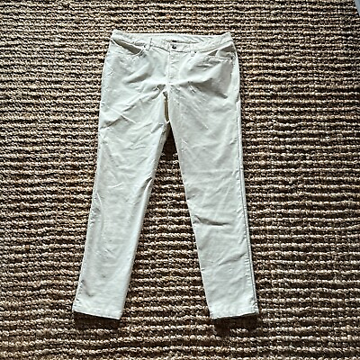#ad Lululemon Pants Mens 36 Off White ABC Utilitech Slim Fit Chinos Zip Pocket Logo $39.99