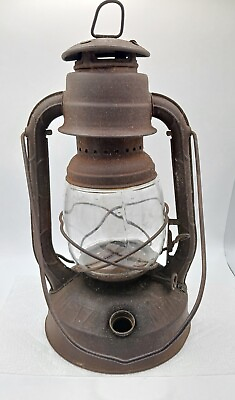 #ad #ad Vintage Dietz Little Wizard Kerosene Lantern Great Patina 11.5quot; Tall Clear Globe $18.95