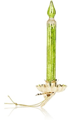 #ad Kamp;K INTERIORS Glitter Embellished Mercury Glass Candle Clip Ornament $14.33