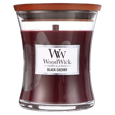 #ad WoodWick Medium Hourglass Candle Black Cherry Medium Hourglass Candle 1.5 lb $16.60