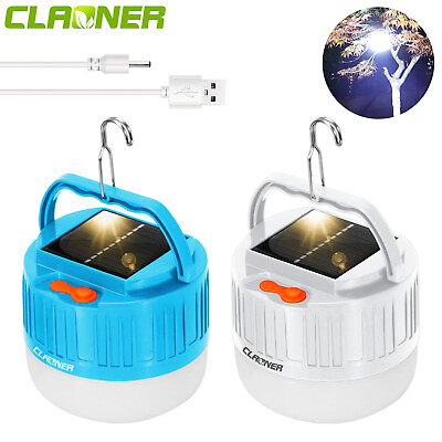 #ad Rechargeable LED Solar Camping Light Tent Lantern Bulb Outdoor Hiking Night Lamp $8.99