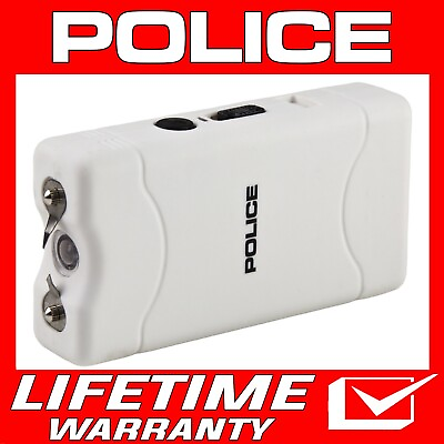 #ad #ad POLICE Stun Gun Mini 800 380 BV USB Rechargeable LED Flashlight White $11.99