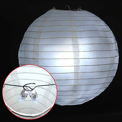#ad 30Pcs Long Lasting Elegant White White LED Mini Party Light for Paper Lanterns $15.87