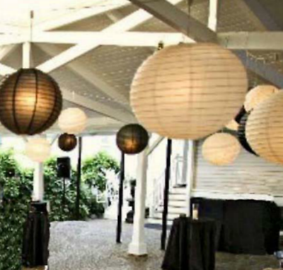 #ad 16x mix black white paper lanterns wedding birthday party event venue decoration AU $40.65