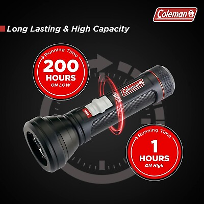 #ad Coleman 500 Lumens 325 Meter Flashlight with Battery Guard Camping Outdoor Hike $25.00