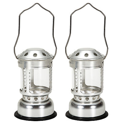 #ad 2PCS Hanging Outdoor Camping Candle Lamp Emergency Lantern Candle Holders N2R7 $17.98