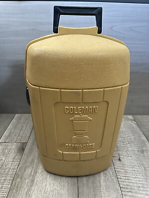 #ad Vintage Coleman Lantern Clam Shell Model Carry Case Yellow 1 83 $48.71