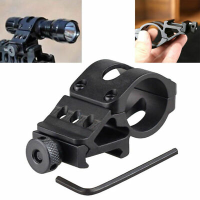#ad 25mm Offset Rifle Scope Flashlight Torch Laser Weaver For Picatinny Mount $7.99