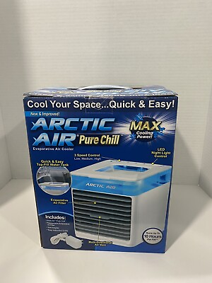 #ad #ad New Arctic Air Pure Chill Evaporative Air Cooler Built In LED As Seen On TV $19.95