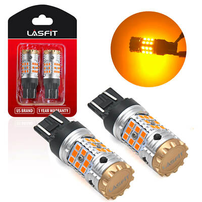 #ad #ad Lasfit 7443 7444 CK LED Front Turn Signal Parking DRL Light Bulbs Amber 3000K $45.99