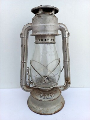 #ad Vintage Iron Dietz Junior With Original Glass Globe Kerosene Lantern Lamp USA $141.75