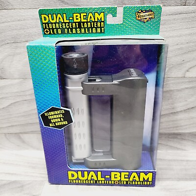 #ad DUA BEAM Fluorescent Lantern amp; LED FLASHLIGHT $7.99