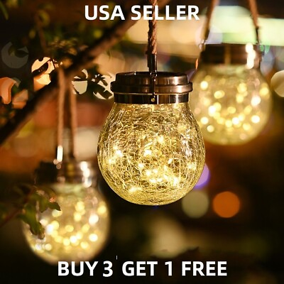 #ad Solar Lantern Hanging Light LED Outdoor Retro Garden Lamp Waterproof Decor $14.99