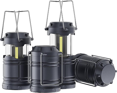 #ad Led Lantern Camping Light 4 Pack Battery Operated Lanterns for Power Outages $43.76