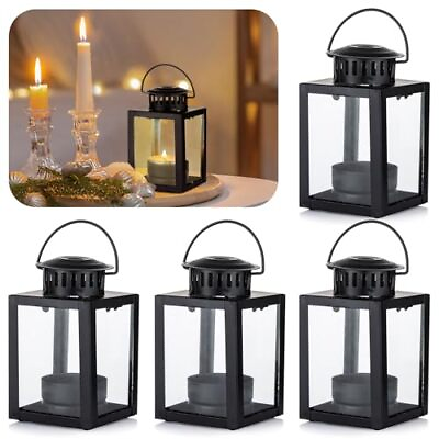 #ad Small Decorative Candle Lanterns for Home Decor Black Hanging Candle Holder... $34.02