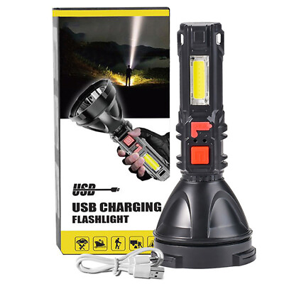 #ad Rechargeable Super Bright Torch Tactical Flashlight Lantern Side Light $9.99