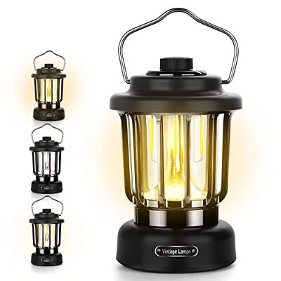 #ad LED Camping Lantern Rechargeable Lantern Flashlight with Stepless Dimming 4... $26.53