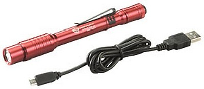#ad Streamlight 66137 Stylus Pro USB Flashlight w Cord and Nylon Holster Red $55.65