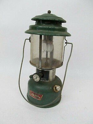 #ad Coleman 220K 07 80 1980 Vintage Camping Gas Lantern 2 mantle double $22.39