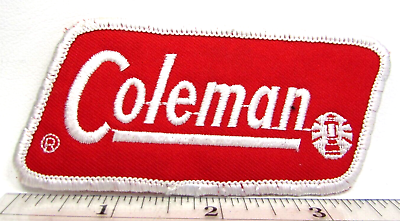 #ad Vintage Coleman Lanterns Jacket Patch Camping Chicago IL Employee Uniform $12.99
