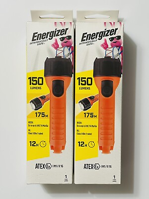 #ad 2 Sealed Energizer 150 Lumens 175m 12h LED Handheld Large Push Button Flashlight $39.99