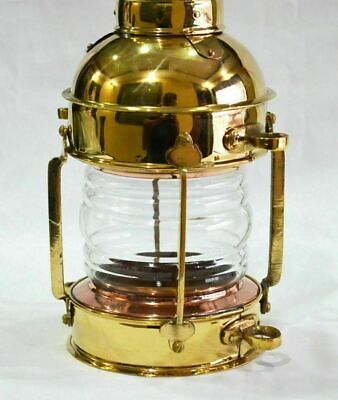 #ad Oil Lantern Brass Shinny Antique Marine HomeShip Lantern Vintage Reproduction $99.00