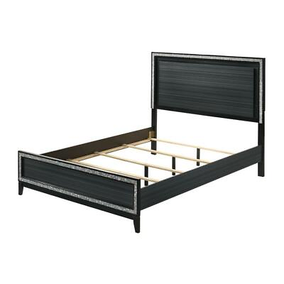 #ad Bowery Hill Queen Bed in LED and Weathered Black Finish $544.99