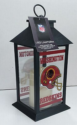 #ad Washington Redskins NFL LED Candle Lantern Indoor Outdoor Brand New $18.95