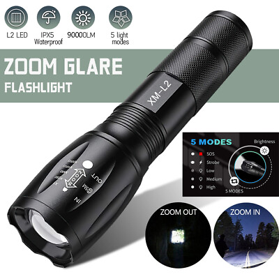 #ad Flashlights High Lumens LED FlashlightSuper Bright Tactical Flashlight 2000LM $8.17