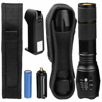 #ad Genuine LED Tactical Flashlight Military Grade Torch 18650 Light $10.99