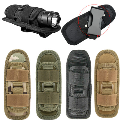 #ad Tactical Flashlight Holster Duty Belt Pouch Rotatable Clip 360 Degree Holder US $9.59