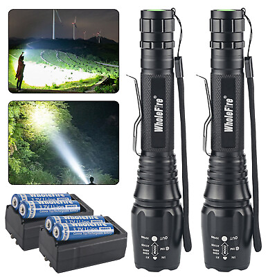 #ad #ad Super Bright 990000LM Tactical LED Powerful Flashlight Rechargeable Zoom Torch $11.95