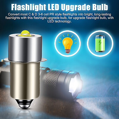 #ad 4Pcs P13.5S 3 12V LED Flashlight Bulbs Upgrade Work Lamps for Maglite Cell 3200K $12.87