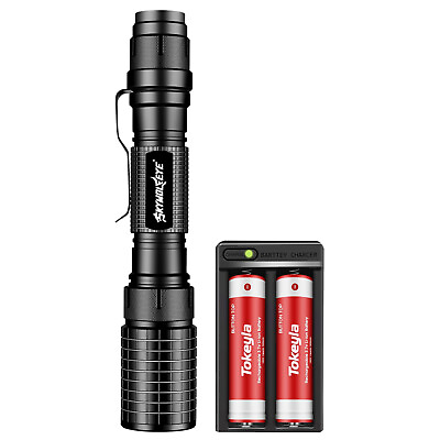 #ad #ad Rechargeable LED Flashlight Tactical Zoom Torch with Battery amp; Charger $6.99