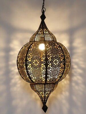 #ad #ad Black Moroccan Lantern Lamp Lighting Turkish Hanging Lamp Hole Seljuks Pattern $141.99