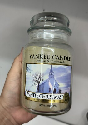 #ad Yankee Candle White Christmas Candle 22 Oz in Jar Retired NEW $27.99