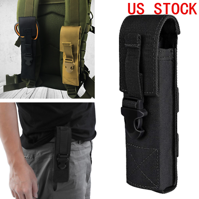#ad #ad Tactical Molle Flashlight Pouch LED Torch Holster Military Waist Pack Tool Pouch $12.70