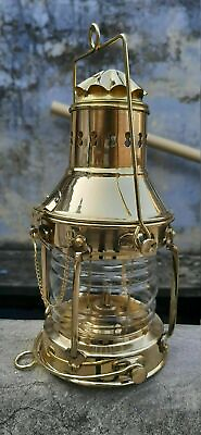 #ad Oil Lantern Brass Shinny Brass Handmade Marine Maritime Nautical Ship Lantern $86.00